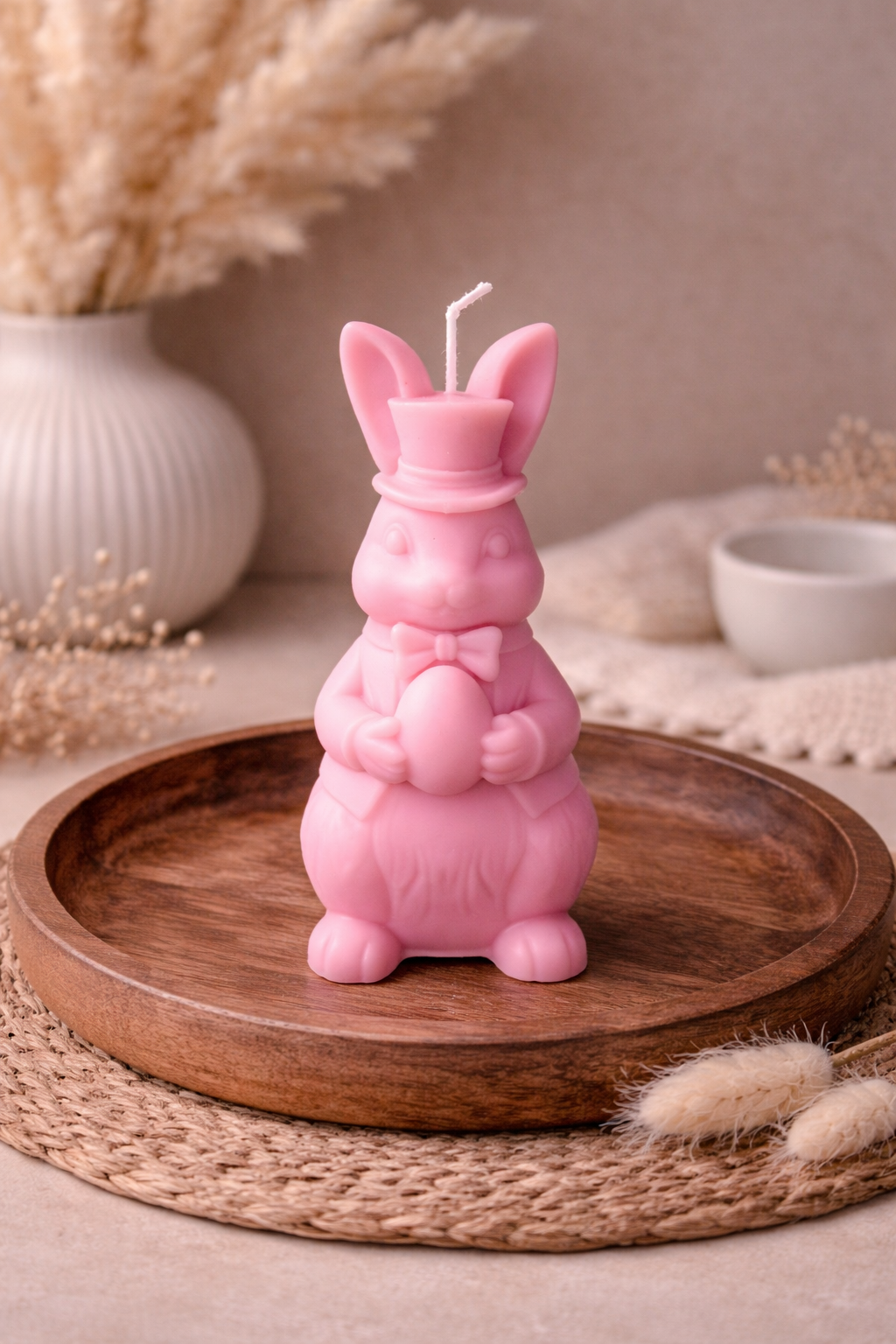 Eleganter Osterhase Kerze