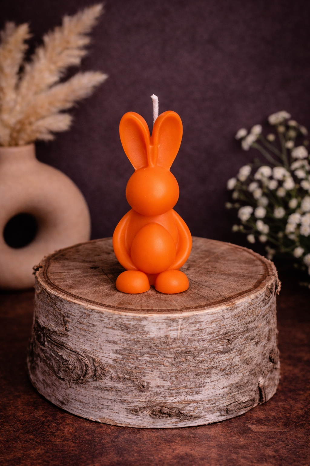 Mini Osterhase mit Ei Kerze
