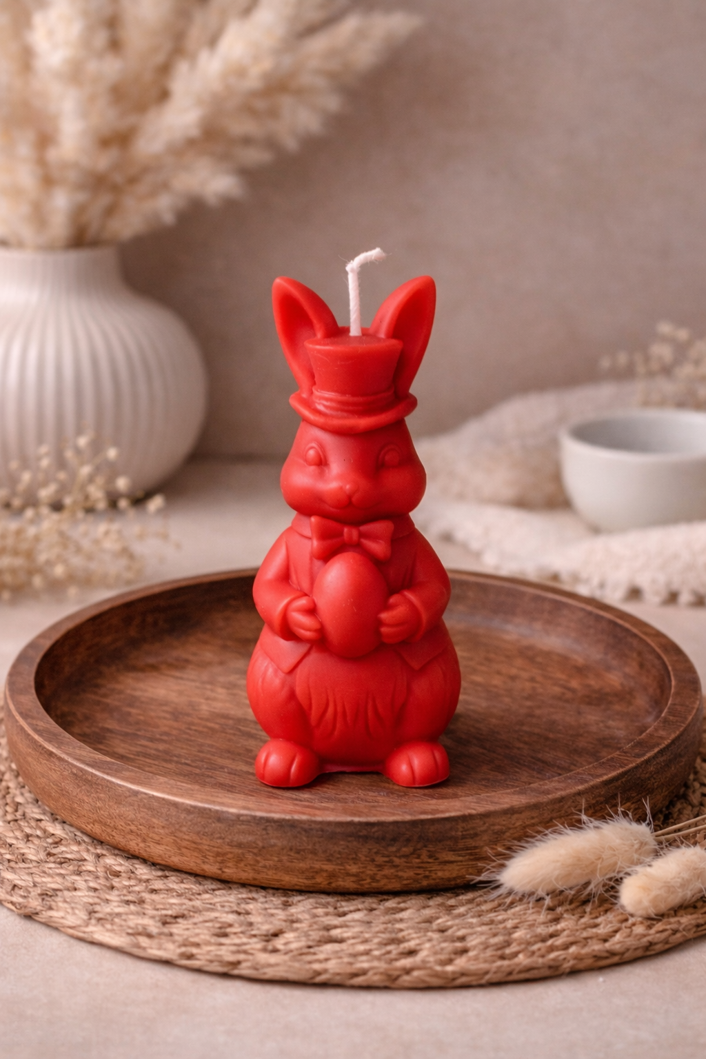 Eleganter Osterhase Kerze