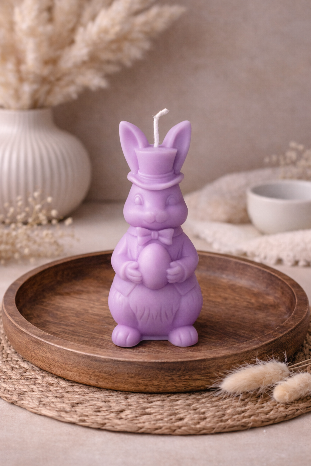 Eleganter Osterhase Kerze