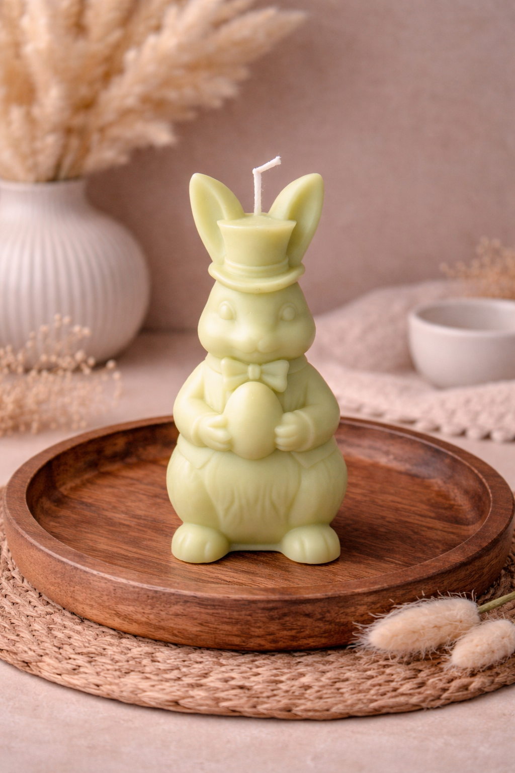 Eleganter Osterhase Kerze