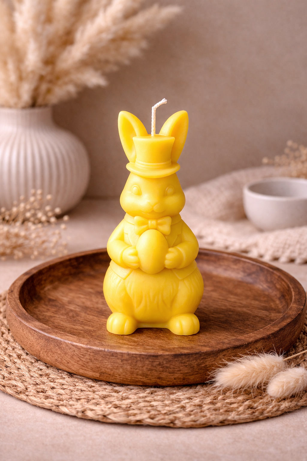Eleganter Osterhase Kerze