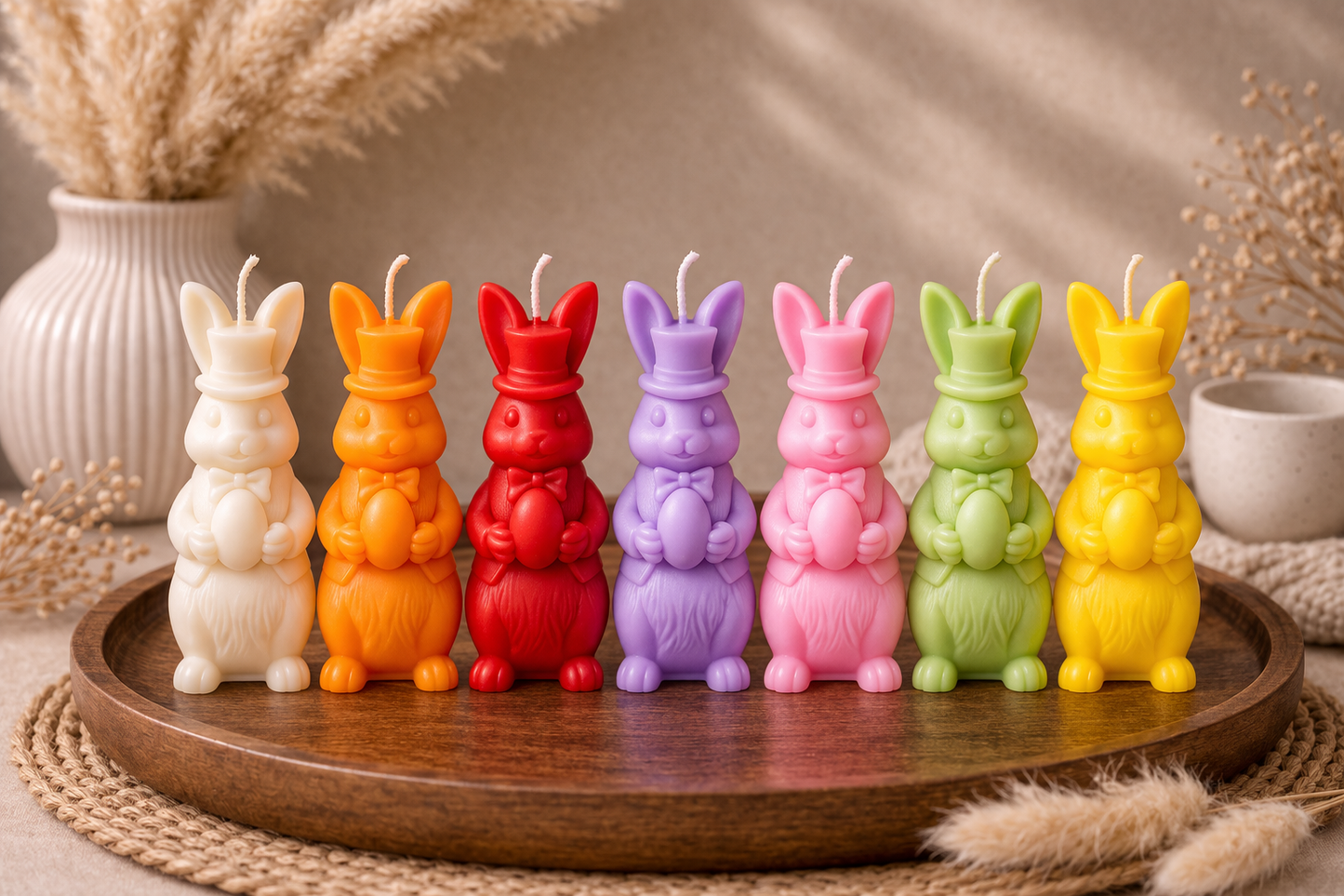 Eleganter Osterhase Kerze