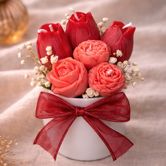 Wachsblumen Geschenkset „Herz“
