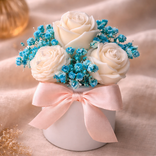 Wachsblumen Geschenkset „Sky“