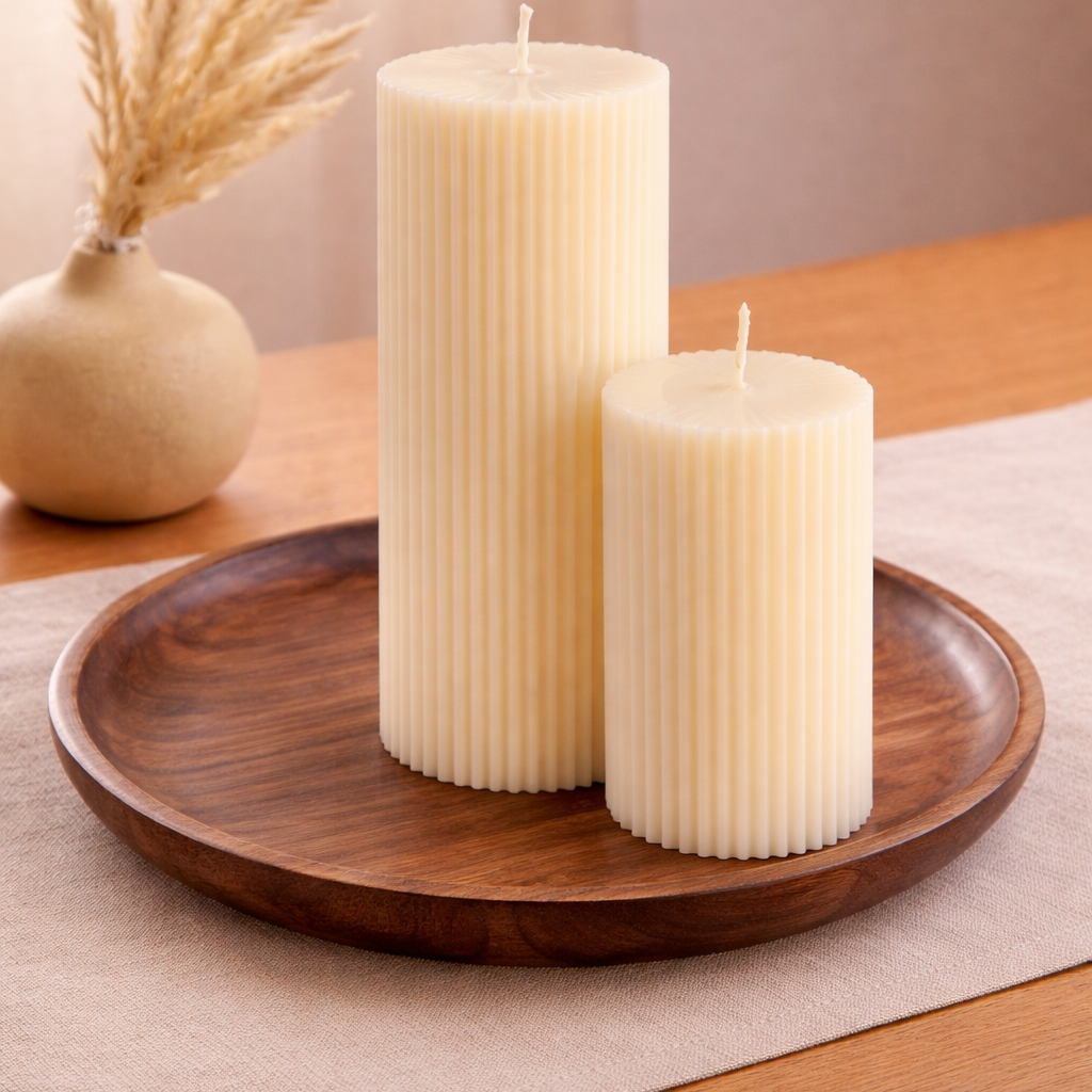 Rillen Stabkerze