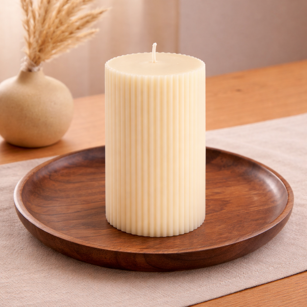 Rillen Stabkerze