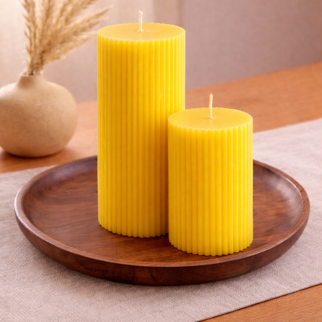 Rillen Stabkerze