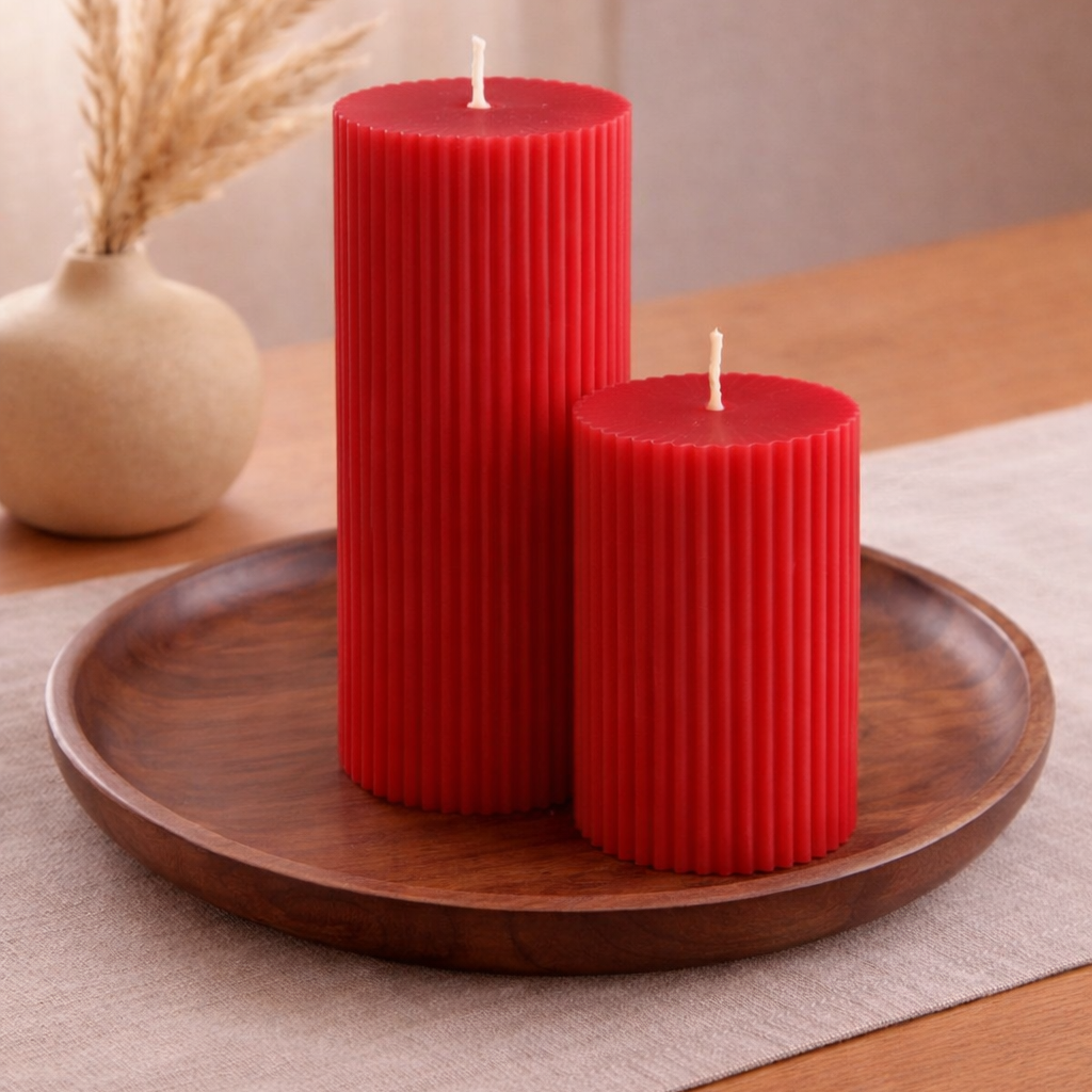 Rillen Stabkerze
