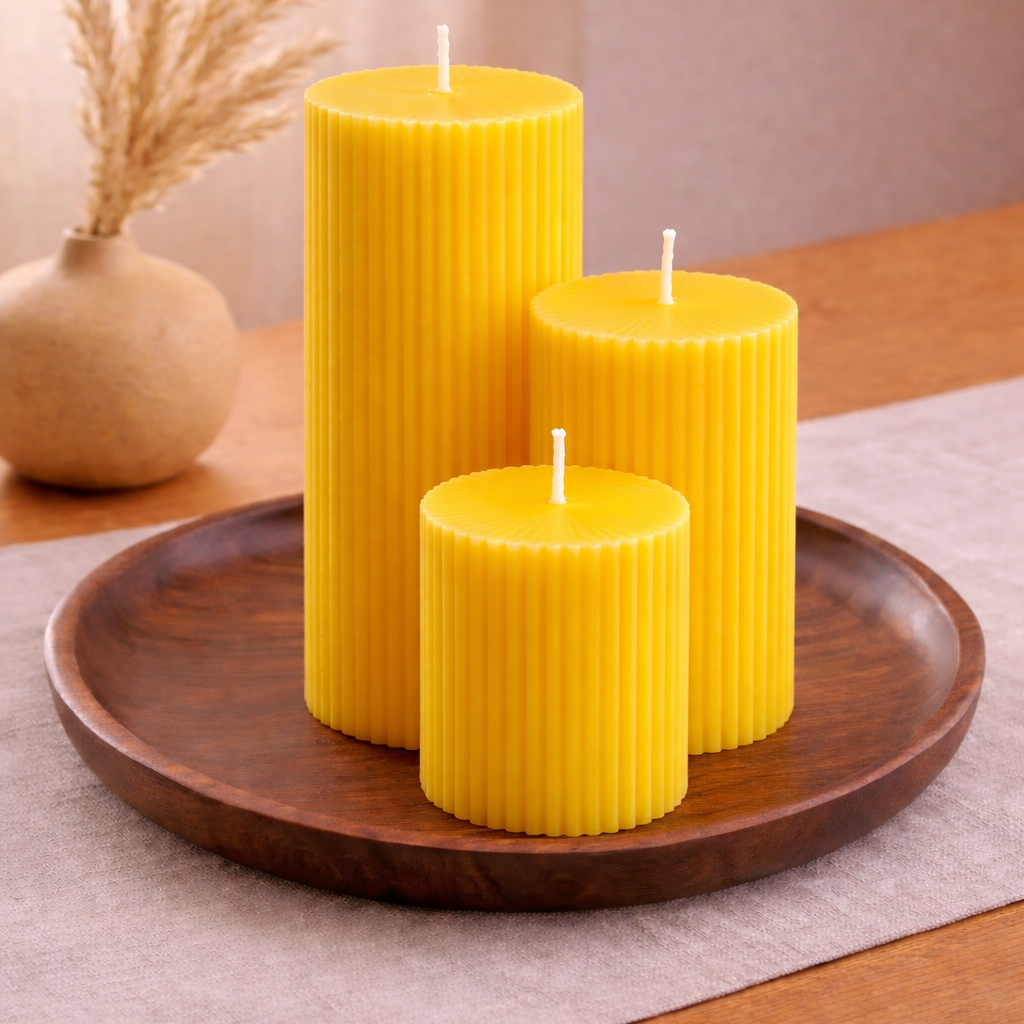 Rillen Stabkerze