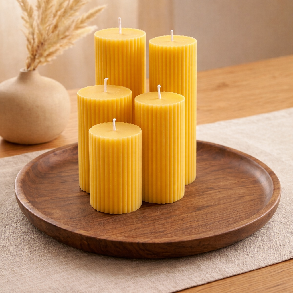 Rillen Stabkerze