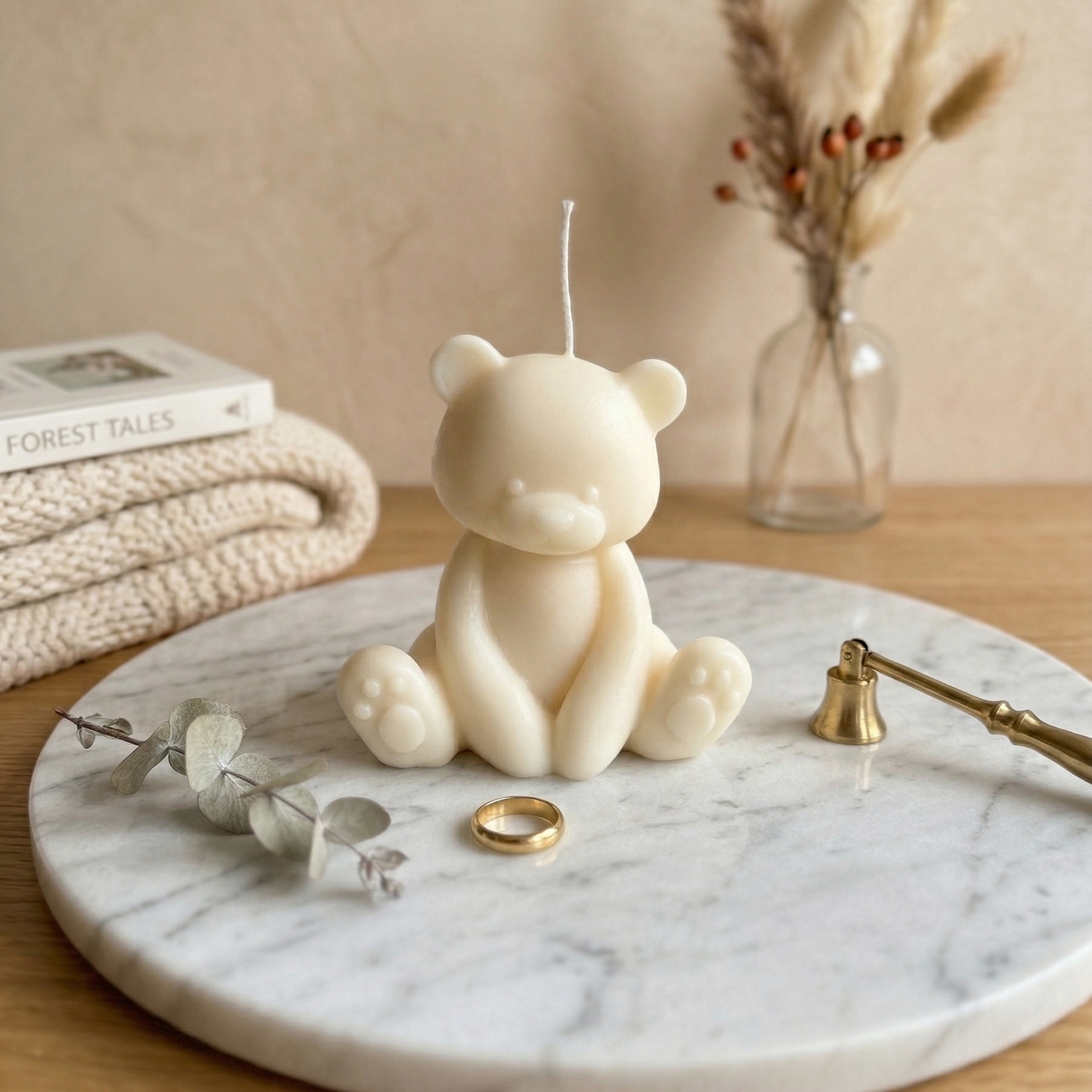 Teddybär Kerzen Set